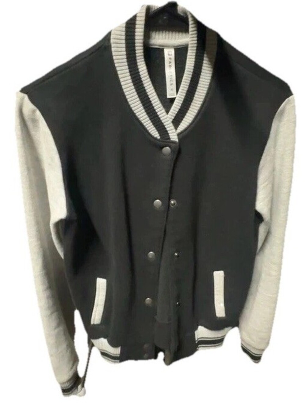 Fabletics Varsity Jacket Black/White Size XS